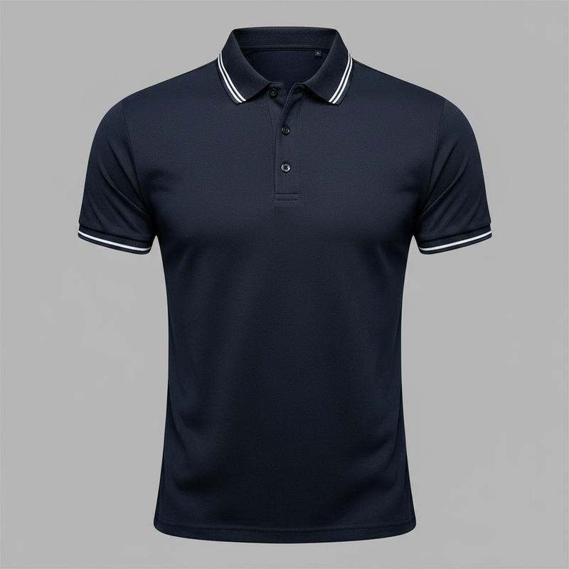 Men's Elegant Polo Shirt | Classic Fit Long Sleeve Polo Shirts