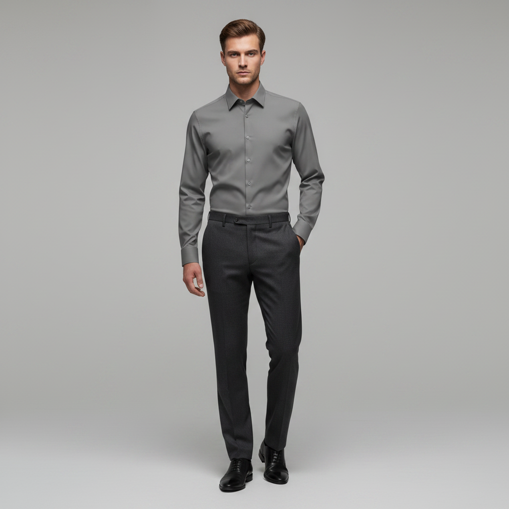 Jethro | Men's Dress Shirt Wrinkle-Free Cotton Comfort