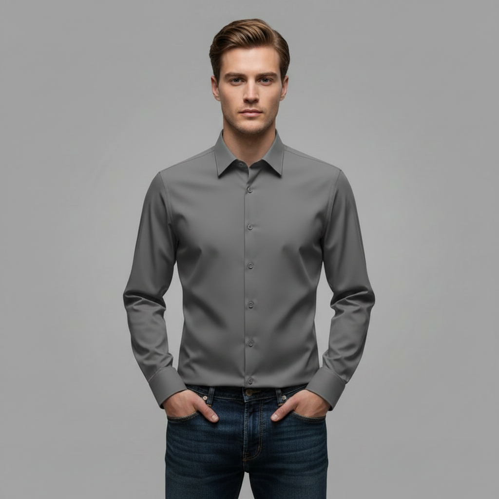 Jethro | Men's Dress Shirt Wrinkle-Free Cotton Comfort
