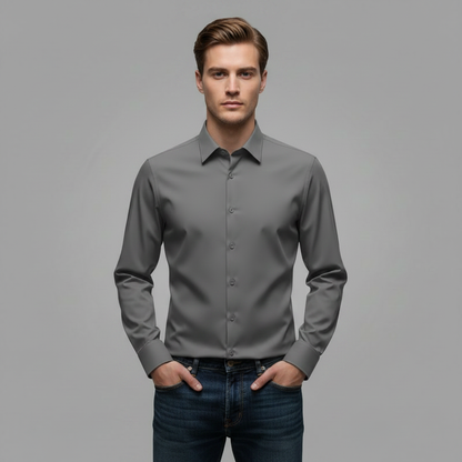 Jethro | Men's Dress Shirt Wrinkle-Free Cotton Comfort