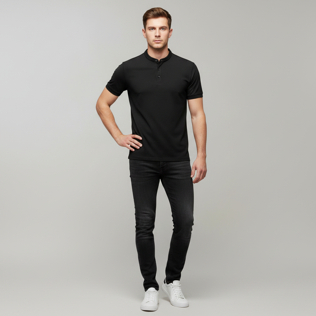 Men's Casual Long Sleeve Polo Shirt | Elegant Style