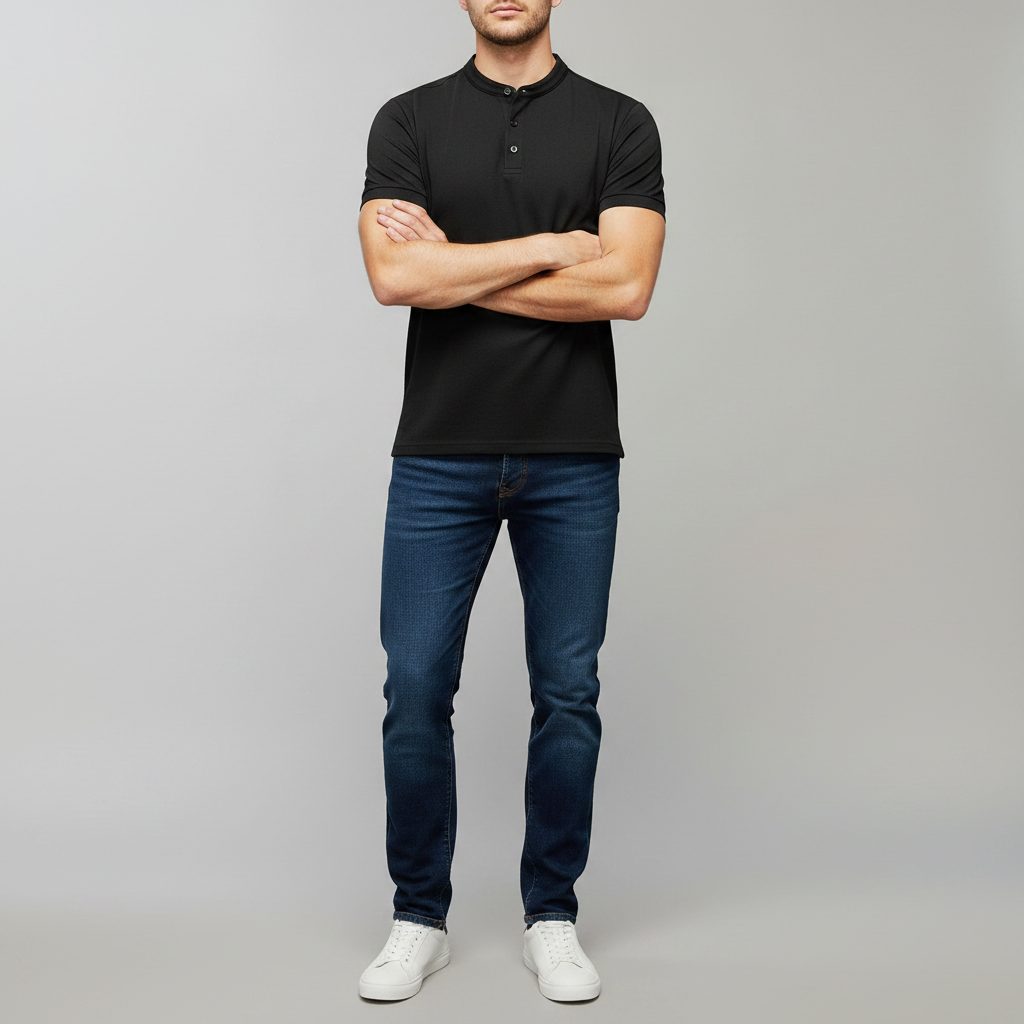 Men's Casual Long Sleeve Polo Shirt | Elegant Style