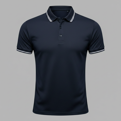 Men's Elegant Polo Shirt | Classic Fit Long Sleeve Polo Shirts