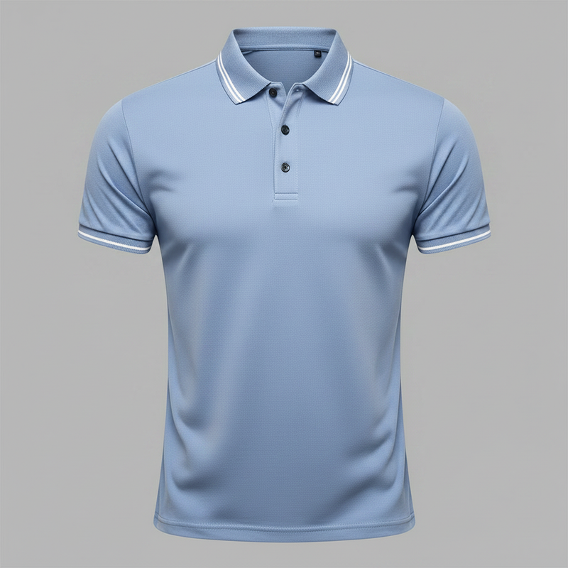 Men's Elegant Polo Shirt | Classic Fit Long Sleeve Polo Shirts