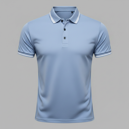 Men's Elegant Polo Shirt | Classic Fit Long Sleeve Polo Shirts