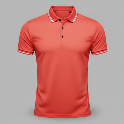 Men's Elegant Polo Shirt | Classic Fit Long Sleeve Polo Shirts