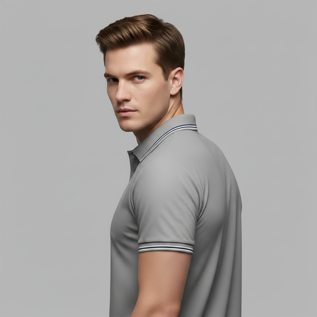 Men's Elegant Polo Shirt | Classic Fit Long Sleeve Polo Shirts