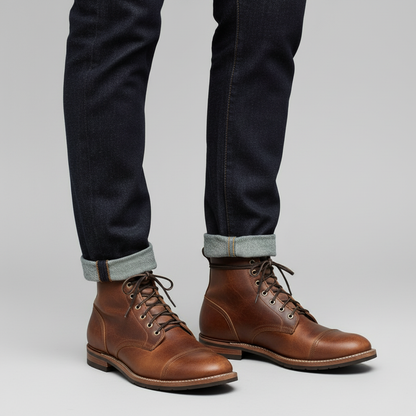 Men's Lace-Up Ankle Boots | Durable Work Footwear