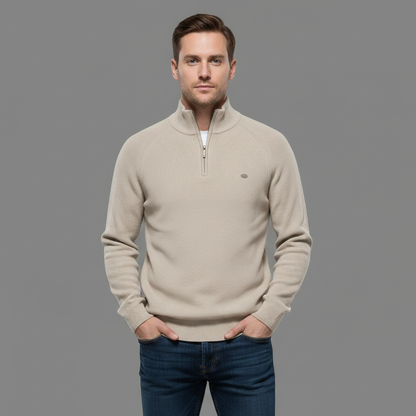 Men's Slim Fit Half-Zip Jumper | Stylish Knitwear