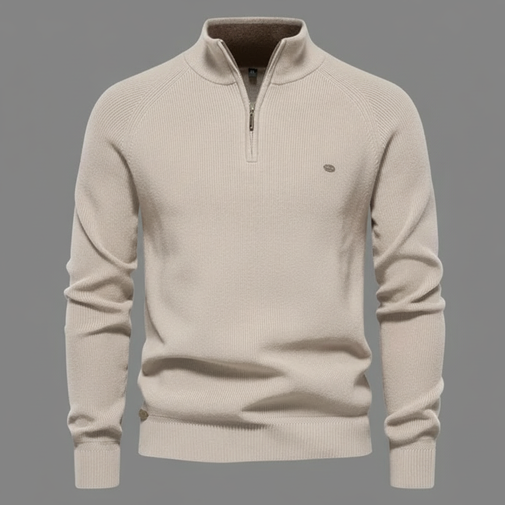 Men's Slim Fit Half-Zip Jumper | Stylish Knitwear