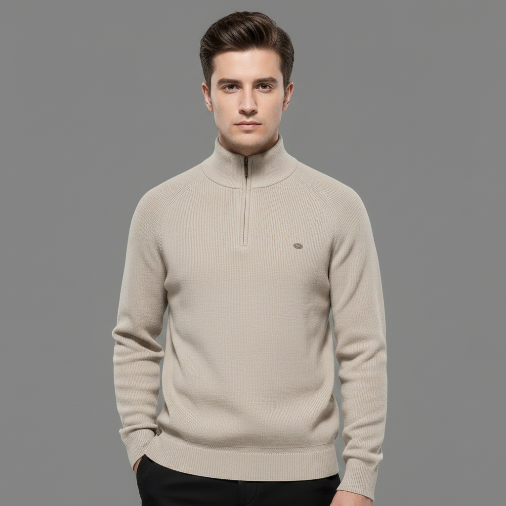 Men's Slim Fit Half-Zip Jumper | Stylish Knitwear