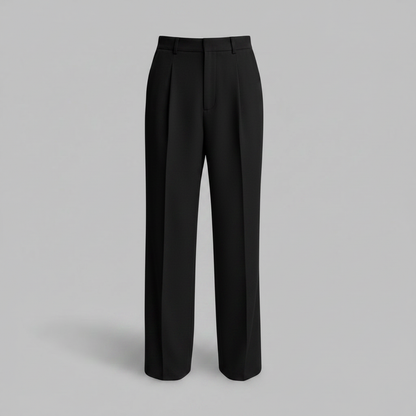 Men's Straight Fit Pleated Pants | Formal Trousers