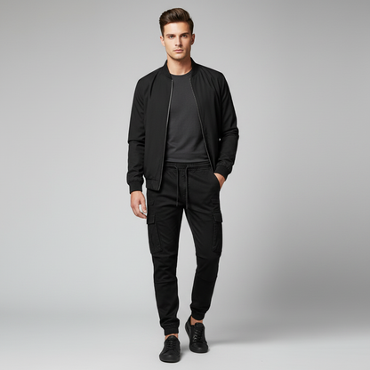 Men's Tactical Cargo Pants | Black Cargo Trousers for Outdoor Use