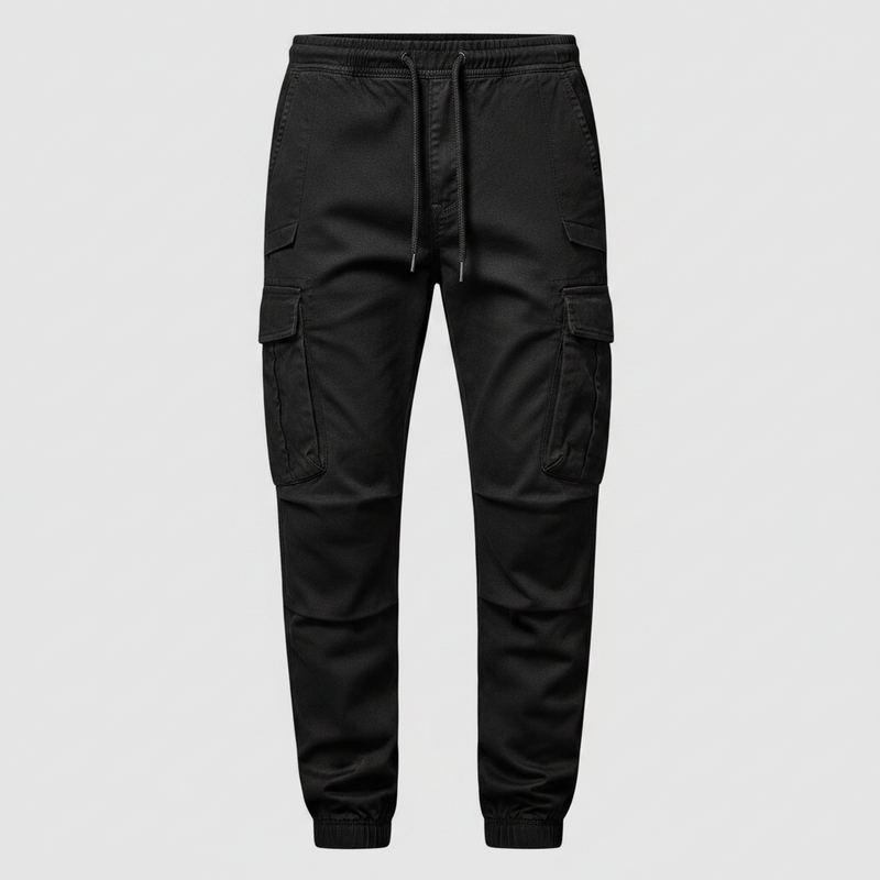 Men's Tactical Cargo Pants | Black Cargo Trousers for Outdoor Use