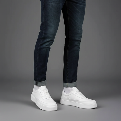 Men's White Platform Sneakers | Casual Men's Trainers