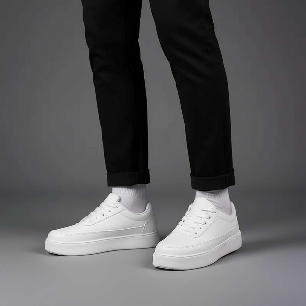 Men's White Platform Sneakers | Casual Men's Trainers